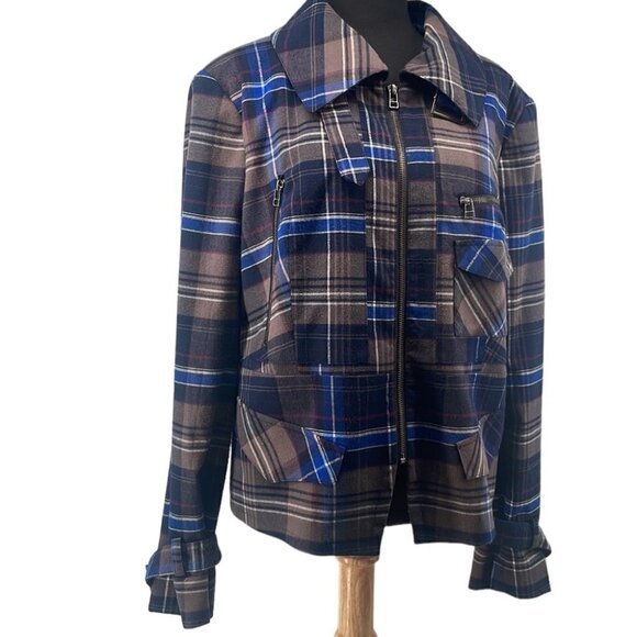 LE chateau plaid jacket equestrian business casual sz xl - Picture 1 of 10